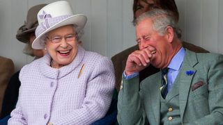 The queen and charles laughing