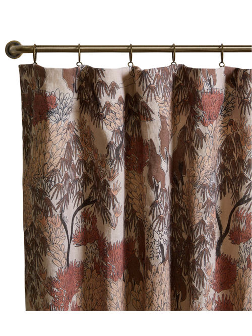 Garden Walk Linen Curtain Panel by Sarah Sherman Samuel