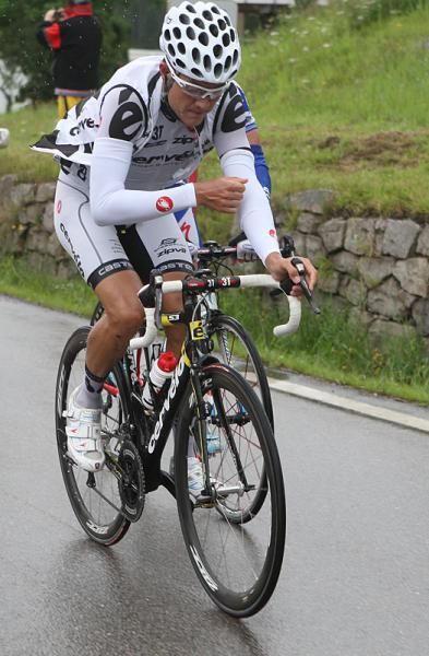 Heinrich Haussler kept his Cervelo kit white riding in the breakaway.