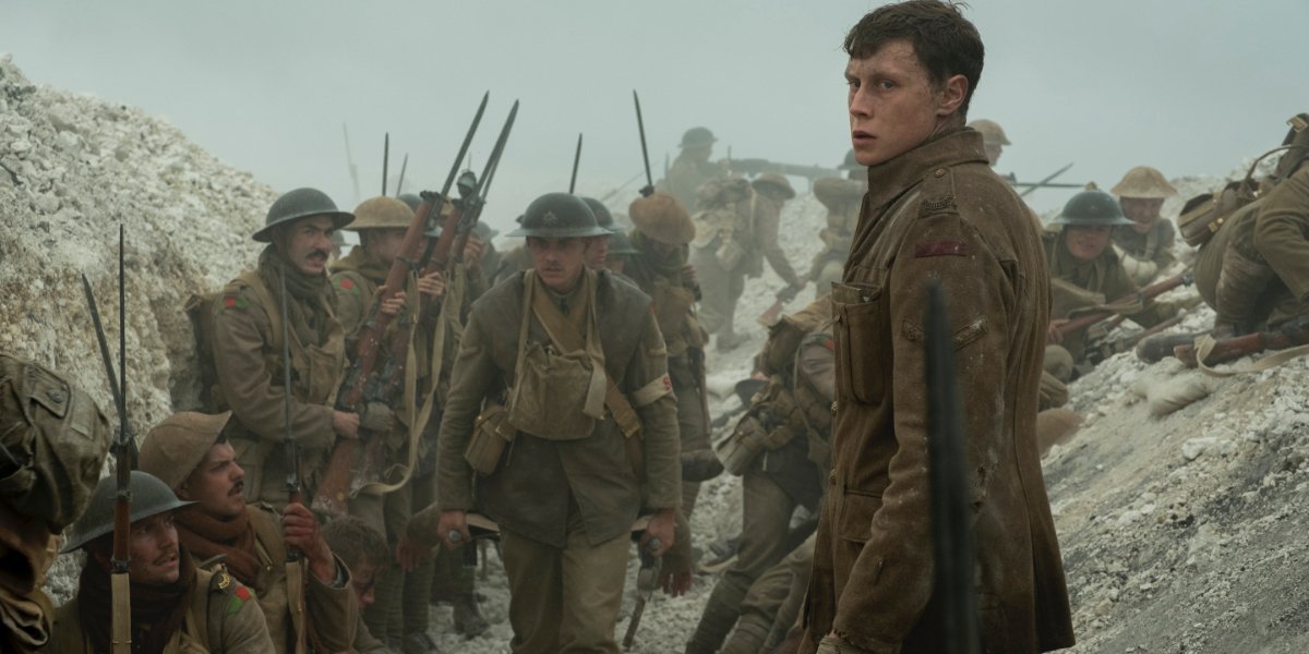 1917 George MacKay standing in the trenches