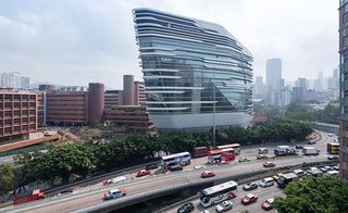 Jockey Club Innovation Tower, Hong Kong, by Zaha Hadid Architects.