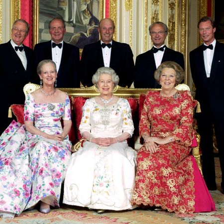Queen Elizabeth and the reigning monarchs of Europe in a Golden Jubilee portrait