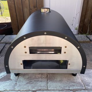 The rear of the Woody Pizza Oven before you add the hopper or fuel tray