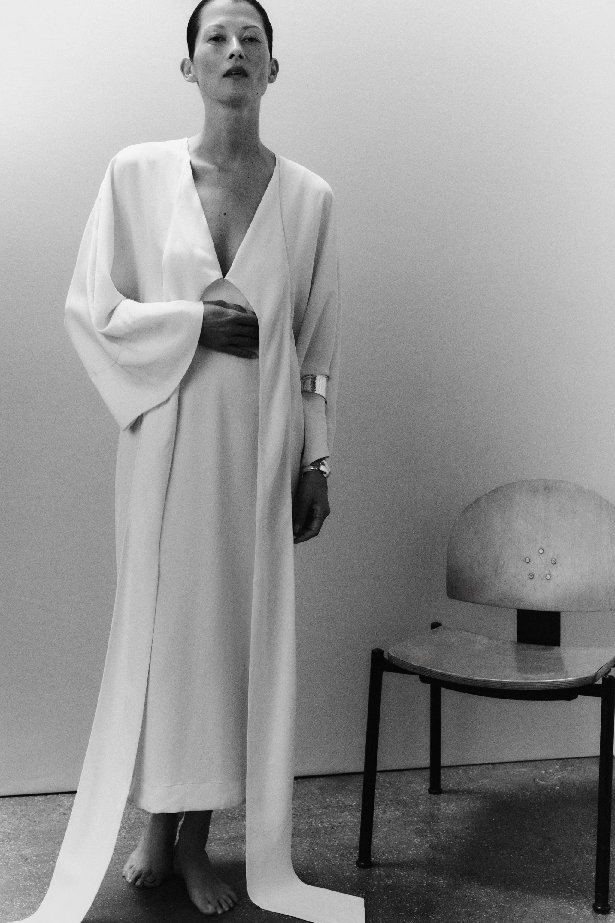 Zw Collection Midi Dress With Ties