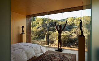 Bedroom at Desert Nomad House by Rick Joy Architects