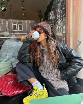 Amaka wearing new balance