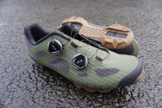Image shows the Giro Sector MTB gravel cycling shoes