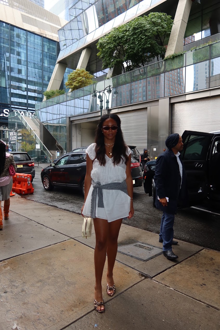 Sierra Mayhew attending New York Fashion Week.