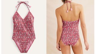 Boden Layered Crochet Swimsuit floral swimsuit