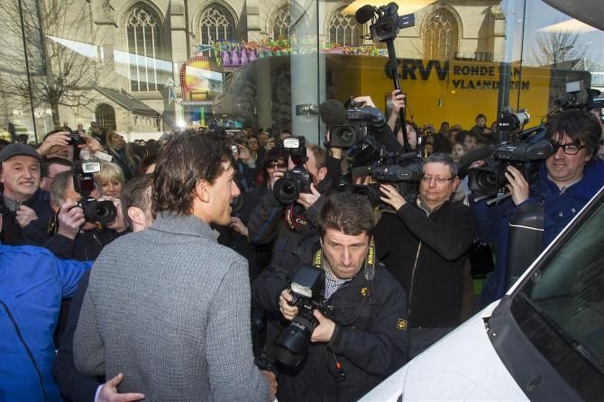 Fabian Cancellara at the Centrum Ronde van Vlaanderen.