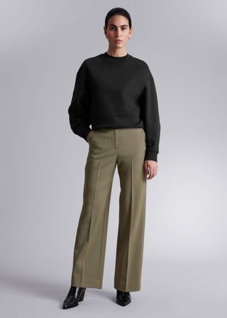 Wide Press Crease Trousers