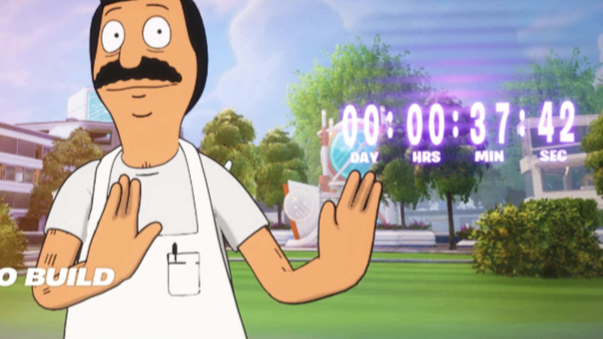 A countdown next to Bob from Bob's Burgers