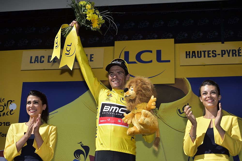 Greg Van Avermaet (BMC) heads to the start of stage 6