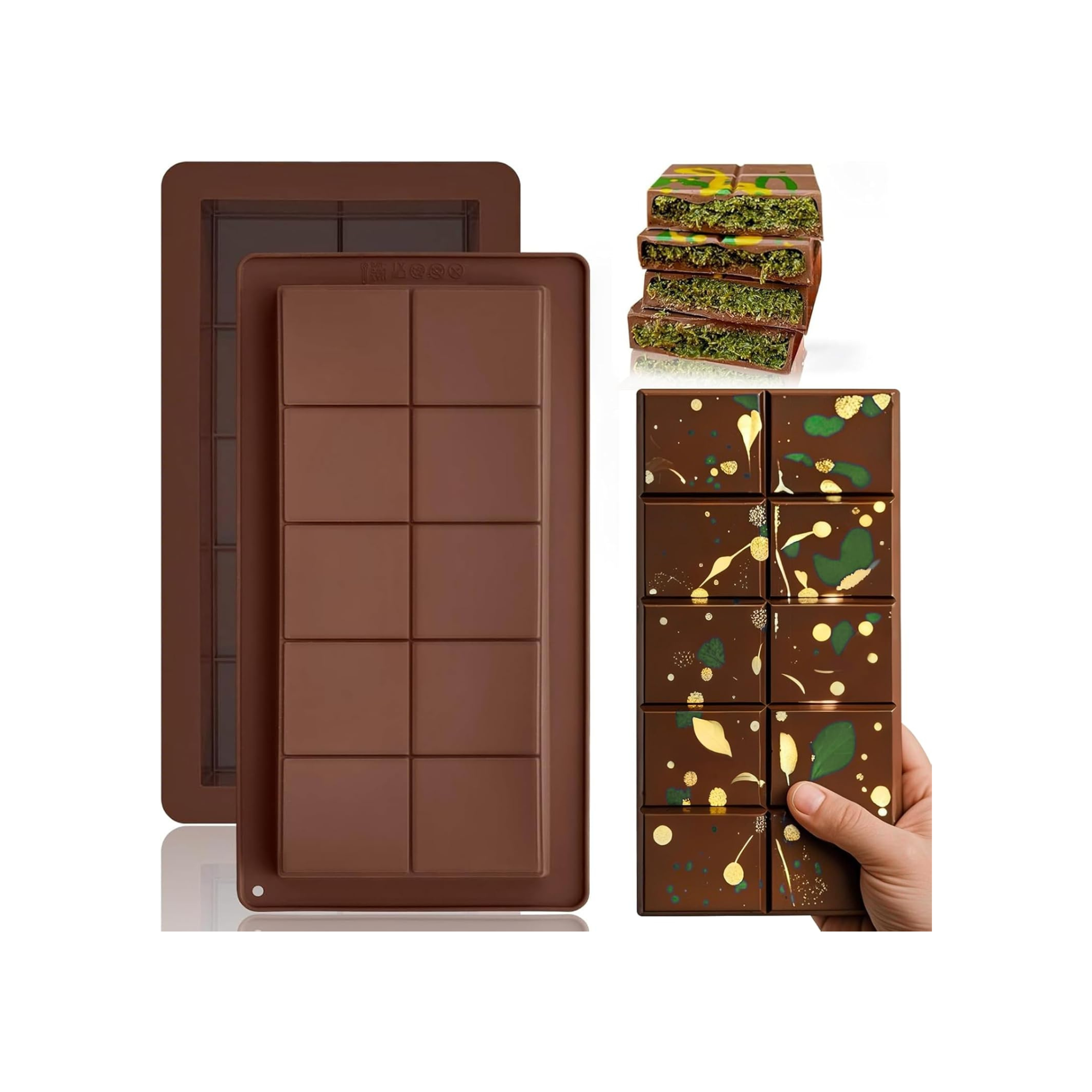 Deep Silicone Chocolate Bar Molds