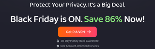 Private Internet Access' Black Friday savings banner