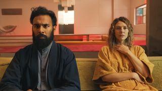 Himesh Patel and Elizabeth Olsen in The Assessment (2025)
