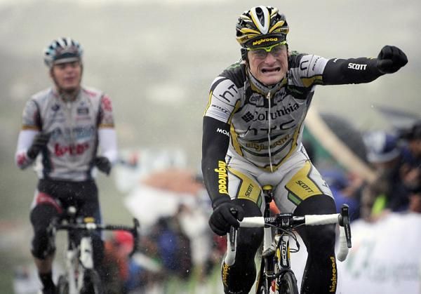 Andr&eacute; Greipel (Team HTC - Columbia) wins the second stage of the Volta ao Algarve.