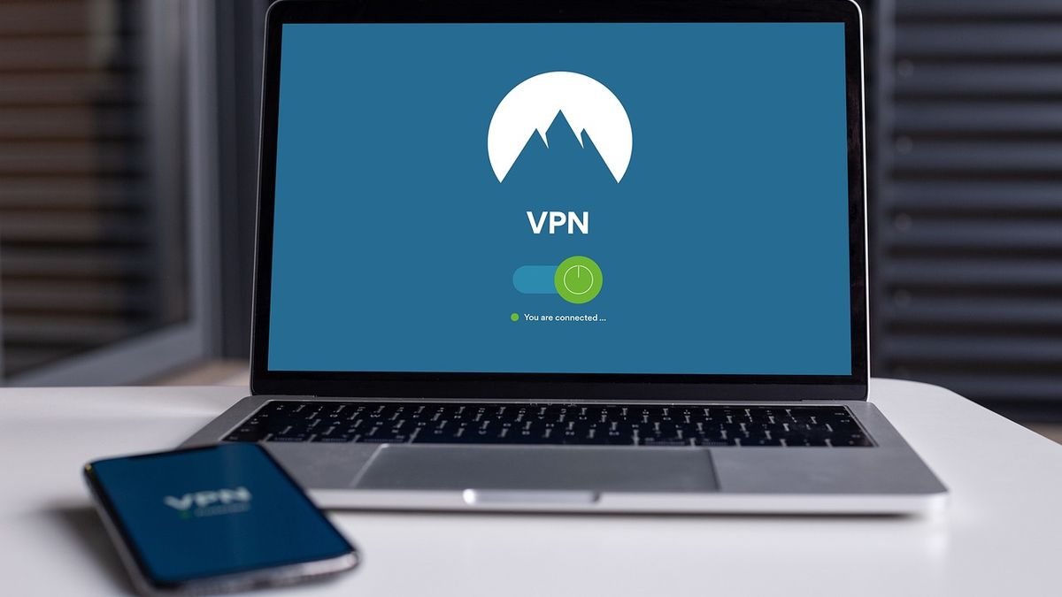 Active VPN connection on a laptop