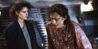 Geena Davis and Jeff Goldblum star in 'The Fly'