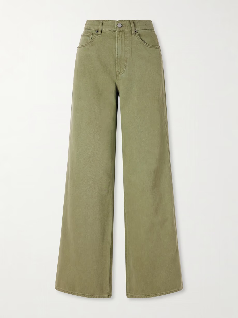 Veronica Beard, Kasey Mid-Rise Wide-Leg Jeans