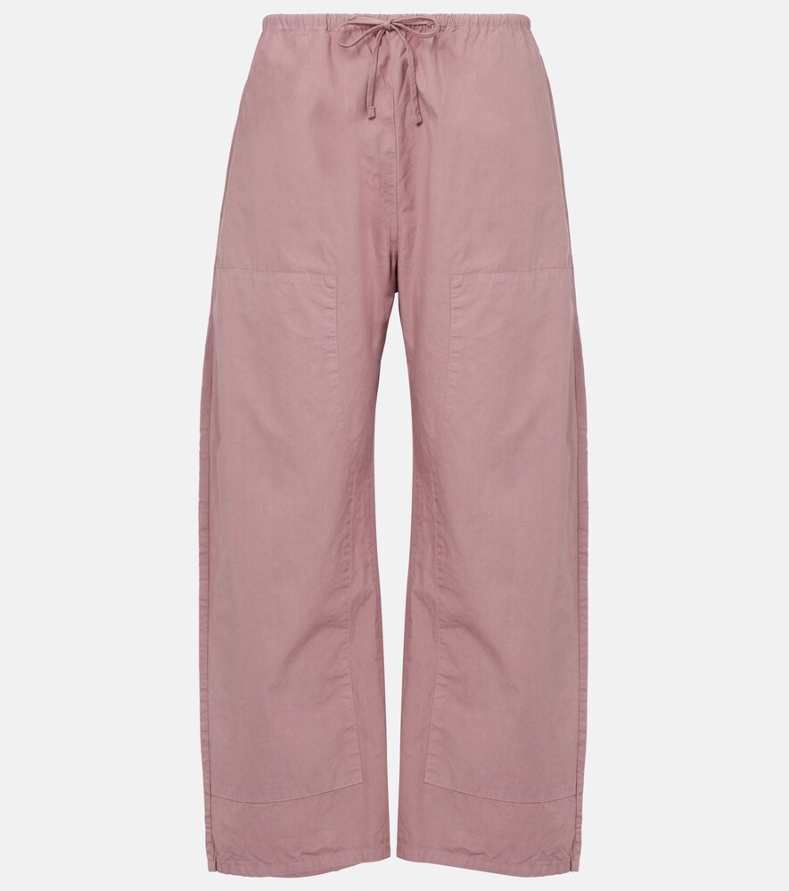 Kyoto Cotton Cropped Wide-Leg Pants