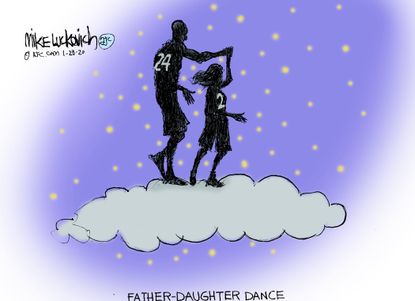 Editorial Cartoon Kobe Bryant RIP Gigi father daughter dance