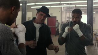 Michael B. Jodan and Sylvester Stallone in Creed