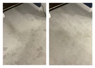 before & after using the Bissell PowerClean 2x