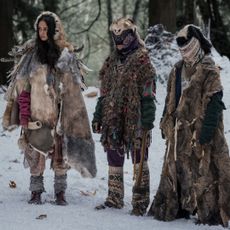 L-R: Courtney Eaton as Teen Lottie, Jasmin Savoy Brown as Teen Taissa, Liv Hewson as Teen Van and Anisa Harris as Teen Robin in Yellowjackets, episode 10, season 3, streaming on Paramount+ with SHOWTIME, 2025.