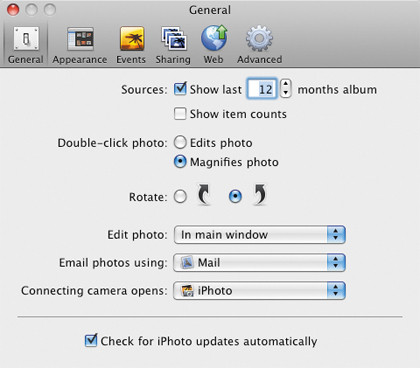 iPhoto import