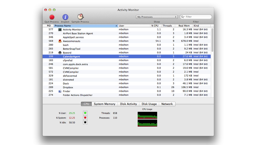 48. See your Mac activity with Activity Monitor