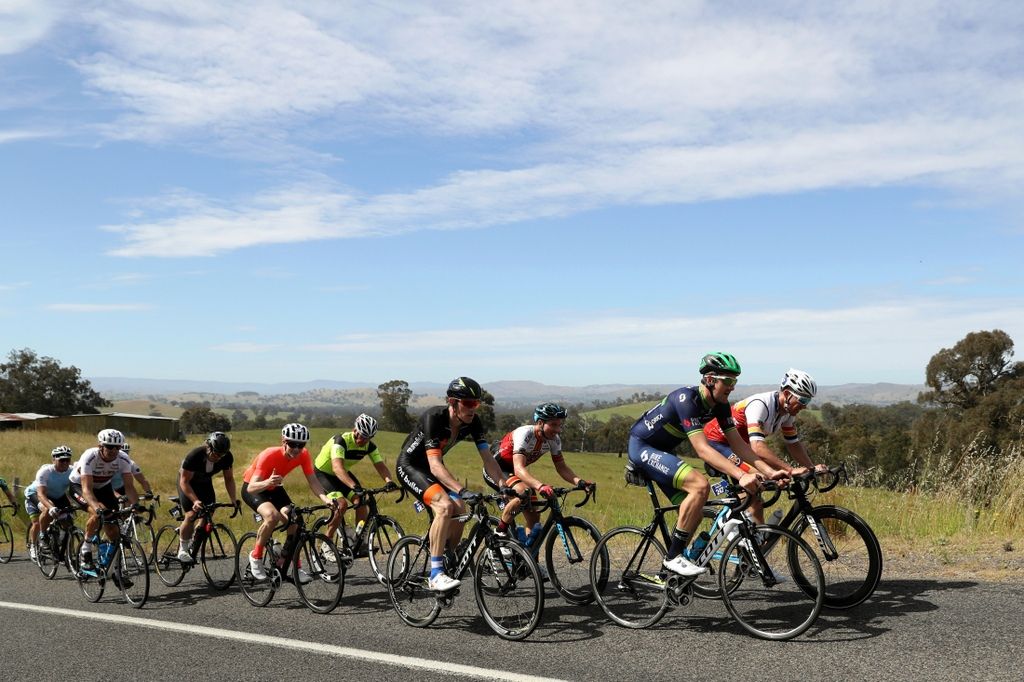 Luke Durbridge with a group out on the ride