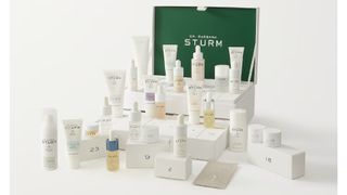 Dr. Barbara Sturm advent calendar with products laid out in front of it