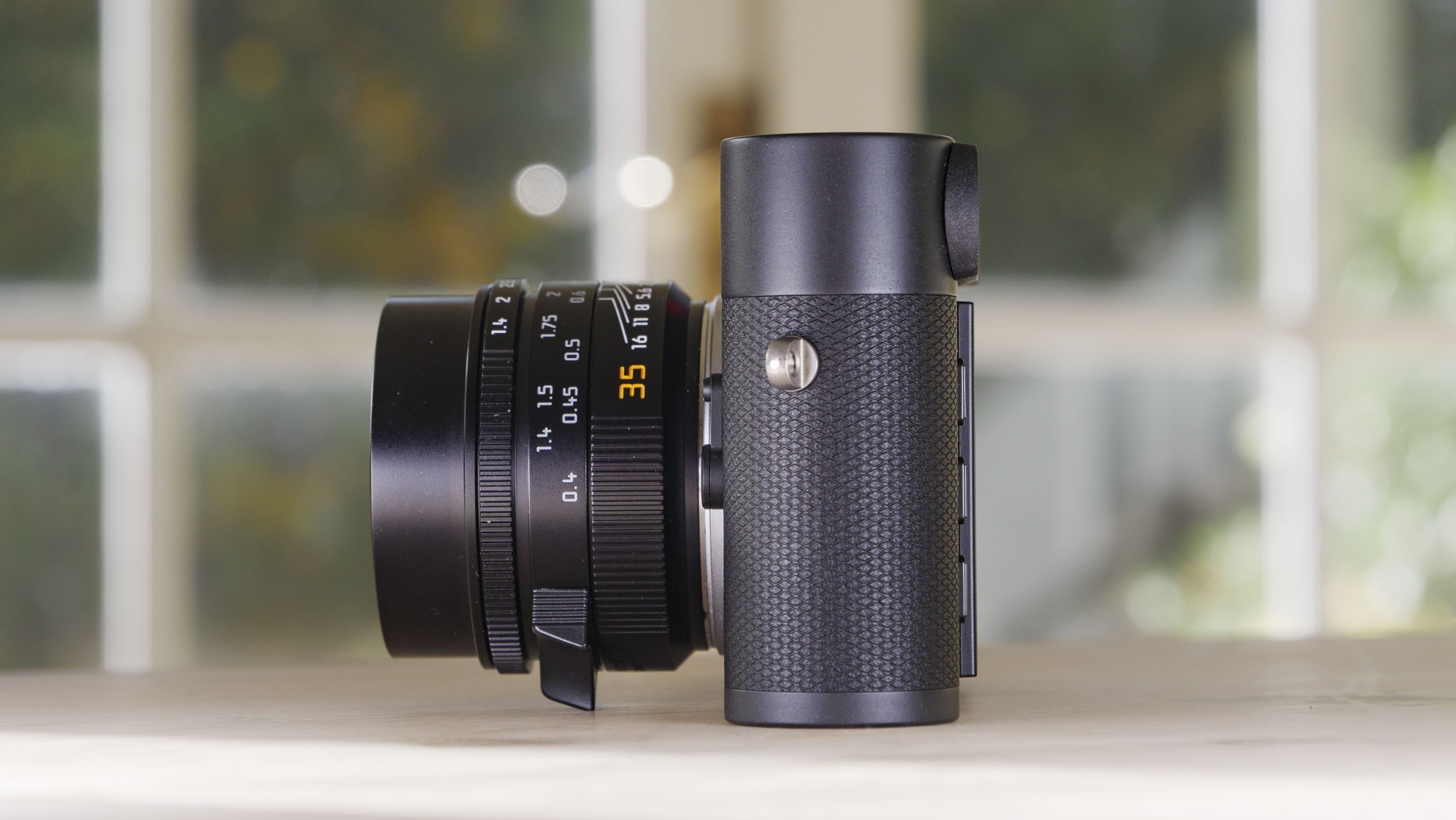 Left side profile of the Leica M EV1 camera