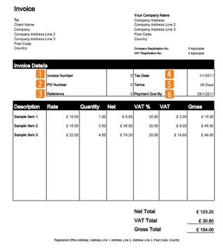There are many free templates for invoicing available online