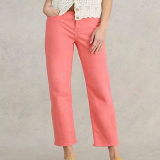 M&S coral-coloured jeans