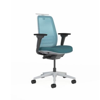 Steelcase Personality Plus office chair in Lagoon blue