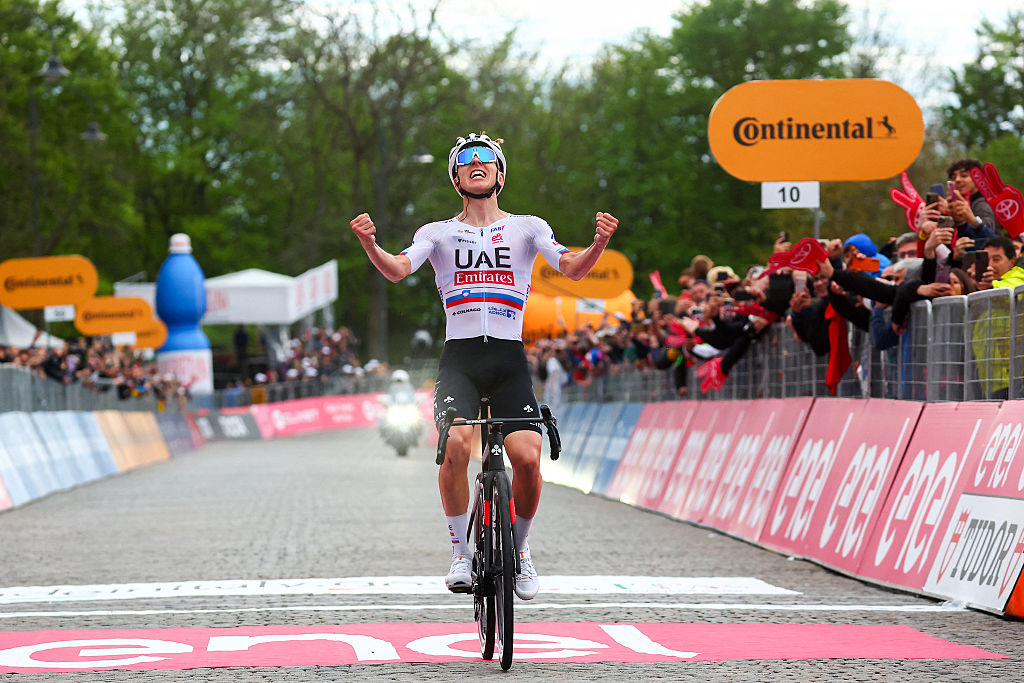 2024 Giro d'Italia stage 2: Tadej Poga&amp;#269;ar celebrates the victory