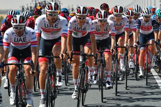 UAE Team Emirate ride together