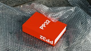 a red book on some bubble wrap