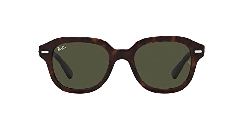 Ray-Ban Unisex Rb4398 Erik Square Sunglasses, Havana/green, 53 Mm
