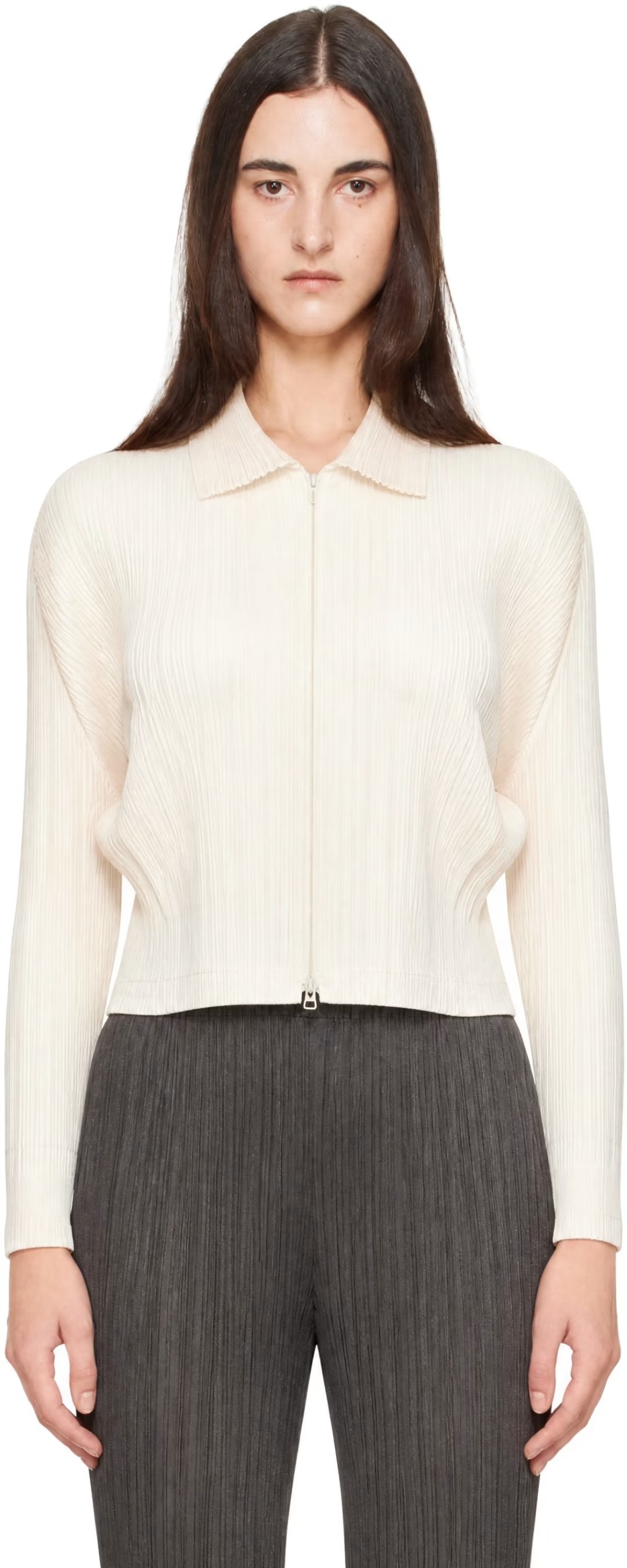 LEATS PLEASE ISSEY MIYAKE, Off-White Monthly Colors August Cardigan
