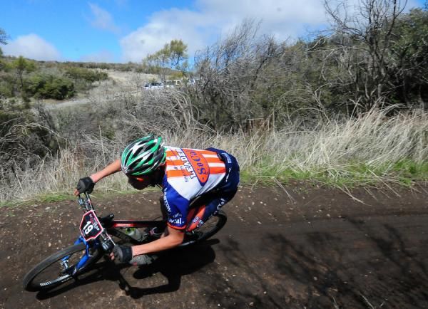 Zach Valdez riding the burms