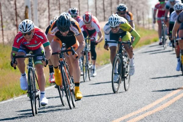 Wearing the Best Young Rider jersey, Logan Loader (Exergy) wins the final stage of the Merco Cycling Classic, outsprinting Ken Hanson (Optum.) Loader said afterward he jumped with just 150 meters to go, topping 1200 watts.