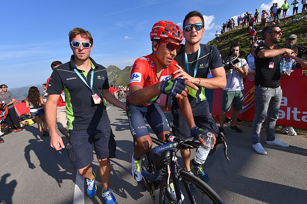 Nairo Quintana (Movistar) holds on to the overall lead at the Vuelta