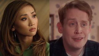 Side by side of Brenda Song in Dollface and Macaulay Culkin in the holiday Home Alone Google ad. 