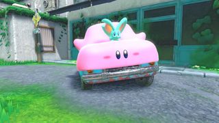 Kirby Mouthful Mode car