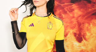 The new away shirt being modelled Adidas Belgium Away Women's shirt