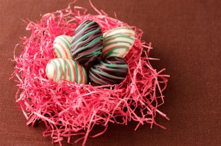Stripy Easter eggs