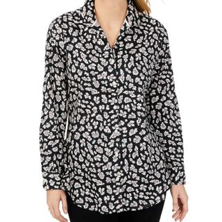 Foxcroft Floral Cotton Blouse